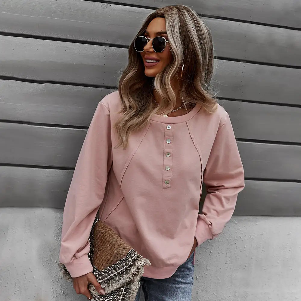 Chic Long-Sleeve Round Neck Sweater