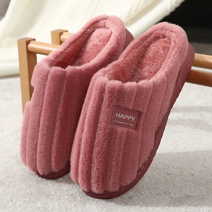 Stylish Rabbit Fur Home Slippers