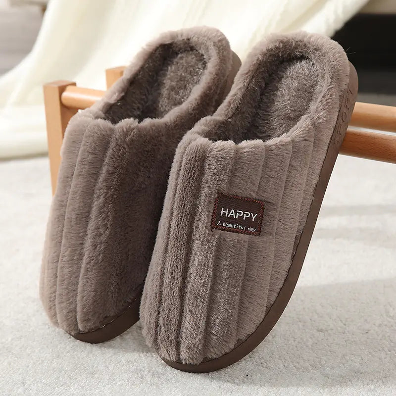 Stylish Rabbit Fur Home Slippers